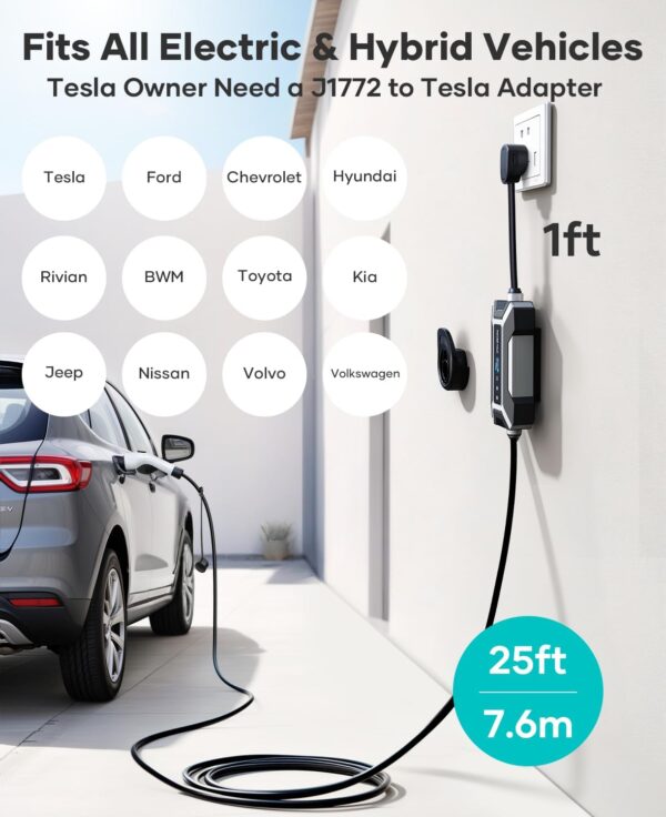 NEMA14-50 Plug Fast EV Car Charging Station