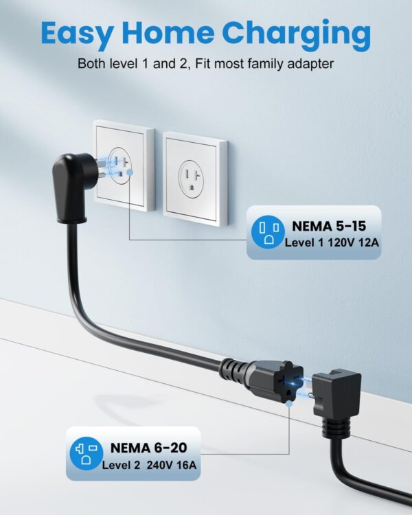 Portable Electric Vehicle Charger with NEMA 6-20 Plug