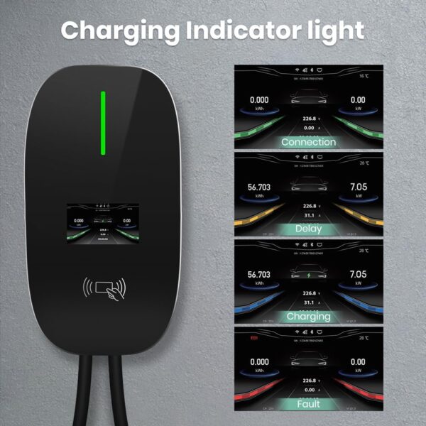 Level 2 EV Charger Station with Smart Display