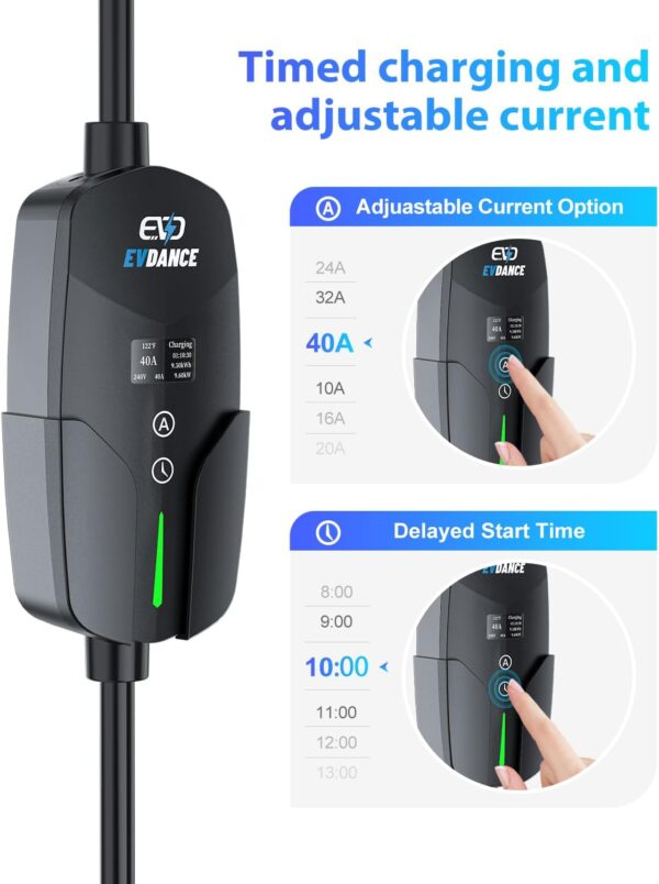 Level 2 EV Charger (40Amp, 240V, NEMA 14-50P)