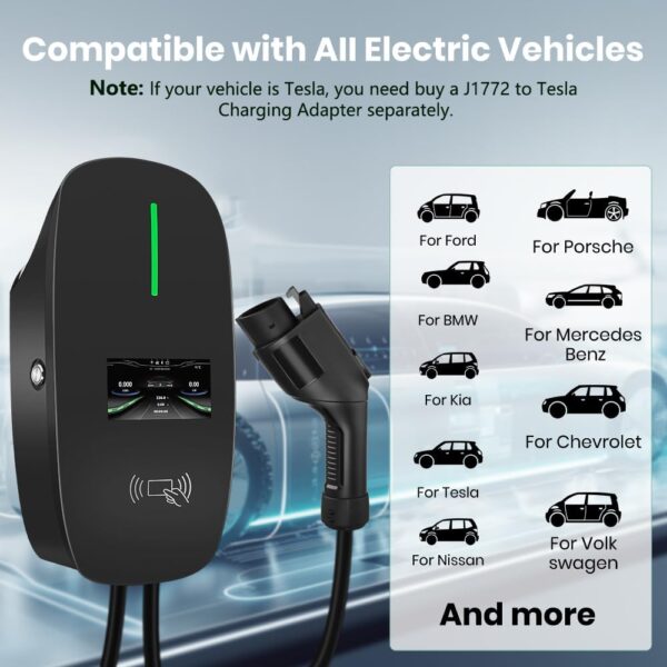 Level 2 EV Charger Station with Smart Display