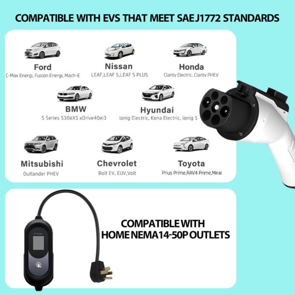 Adjustable Portable Electric Vehicle Charging Station