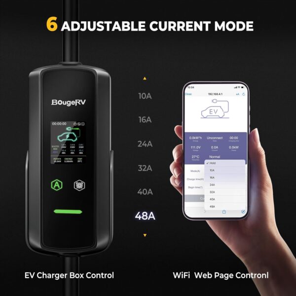 BougeRV Portable 48 Amp EV Charger Level 2