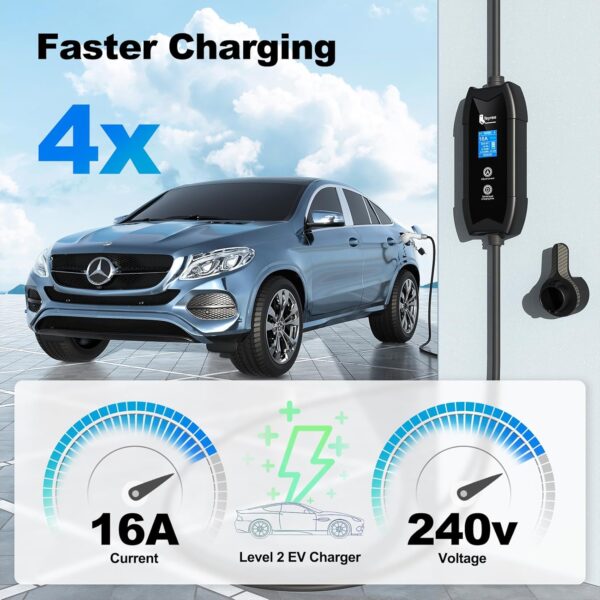 feyree 16Amp Level 1 Level 2 EV Charger