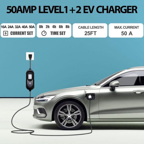 Adjustable Portable Electric Vehicle Charging Station