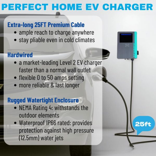 Adjustable 50 Amp EV Charging Station