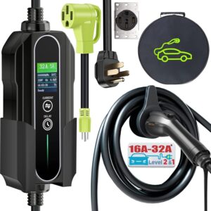 Portable Electric Vehicle with NEMA 14-50P/5-15P to 14-50R Adapter