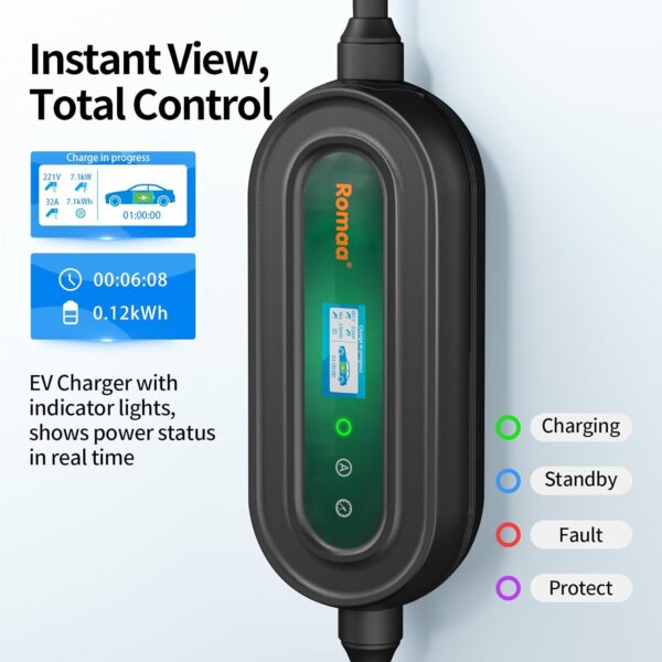 Romaa Level 2 EV Charger Portable EV Charger