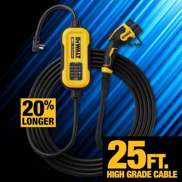 DEWALT Level 1 & 2 Portable Electric Vehicle (EV) Charger