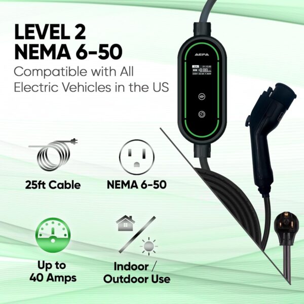 AEFA NEMA 6-50 - 40 AMP EV Charger