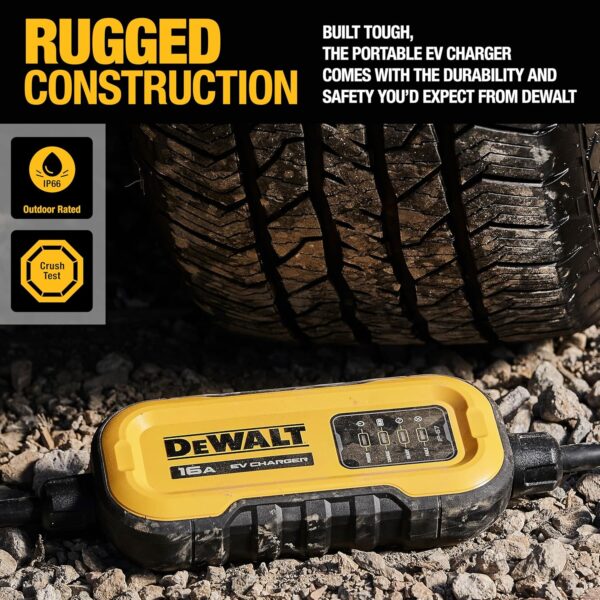 DEWALT Level 1 & 2 Portable Electric Vehicle (EV) Charger